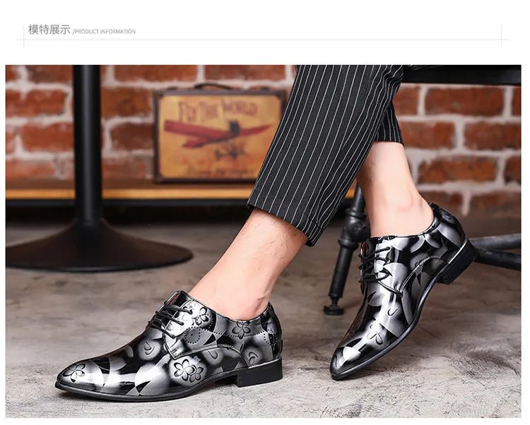 Men Dress Shoes Formal Shoes Leather Luxury Fashion Groom Wedding Shoes 37 - 50 - PratSN