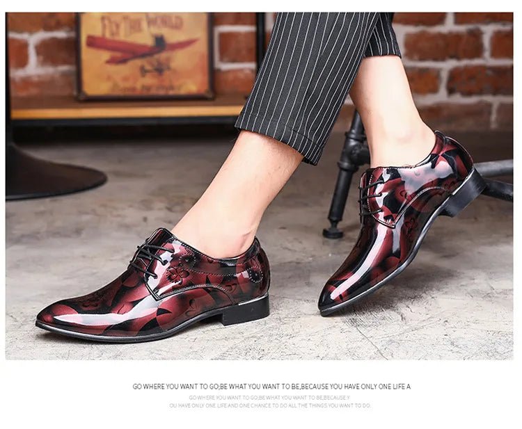 Men Dress Shoes Formal Shoes Leather Luxury Fashion Groom Wedding Shoes 37 - 50 - PratSN