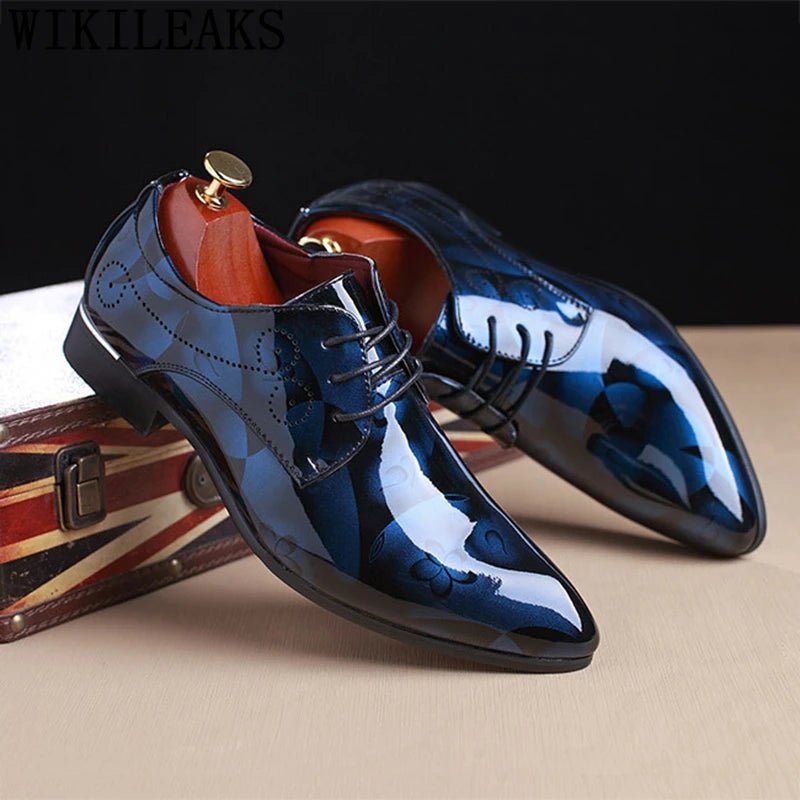 Men Dress Shoes Formal Shoes Leather Luxury Fashion Groom Wedding Shoes 37 - 50 - PratSN