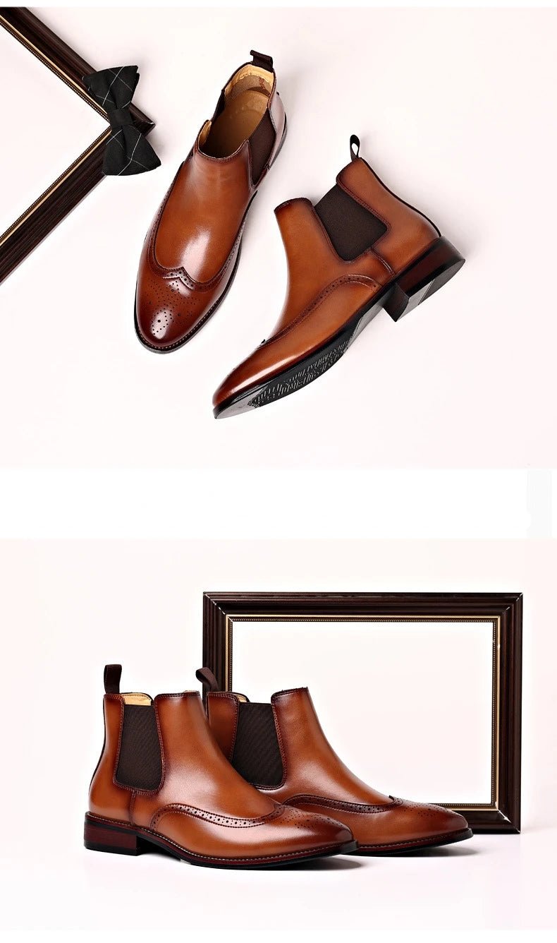 Men Fashion British Style Short Boots Casual Business Shoes - PratSN