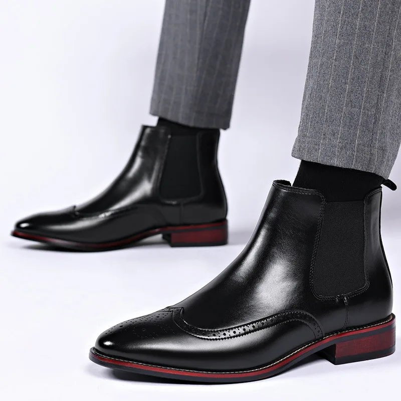 Men Fashion British Style Short Boots Casual Business Shoes - PratSN