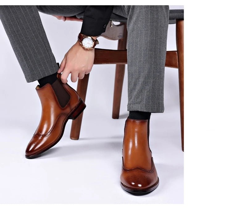 Men Fashion British Style Short Boots Casual Business Shoes - PratSN