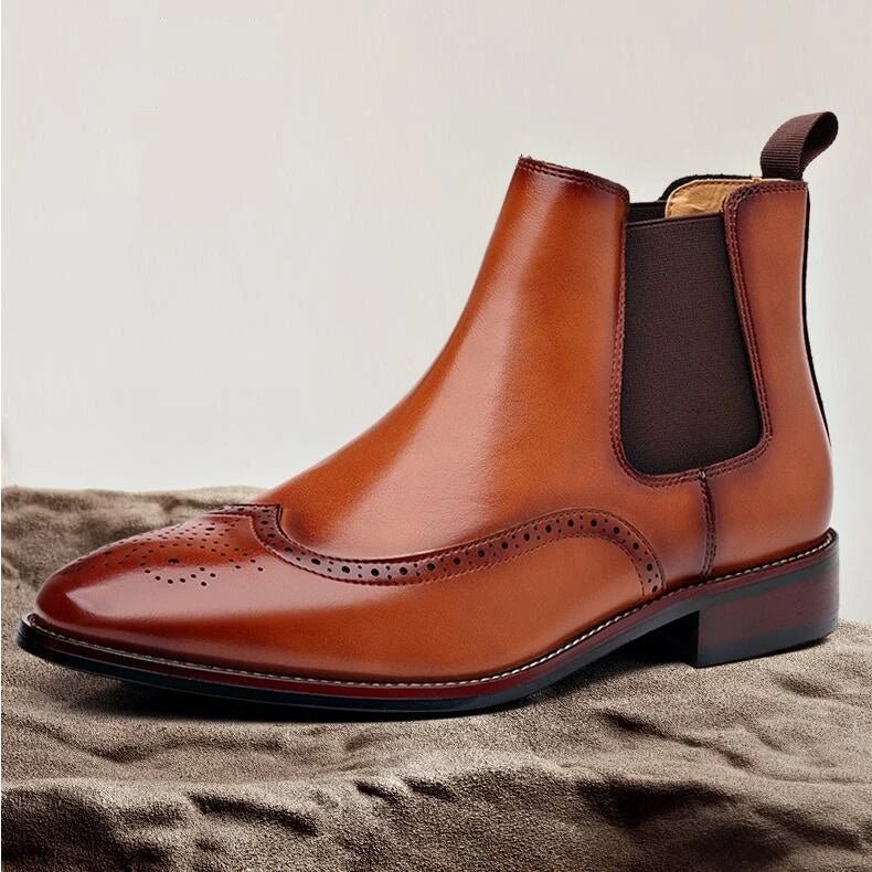 Men Fashion British Style Short Boots Casual Business Shoes - PratSN