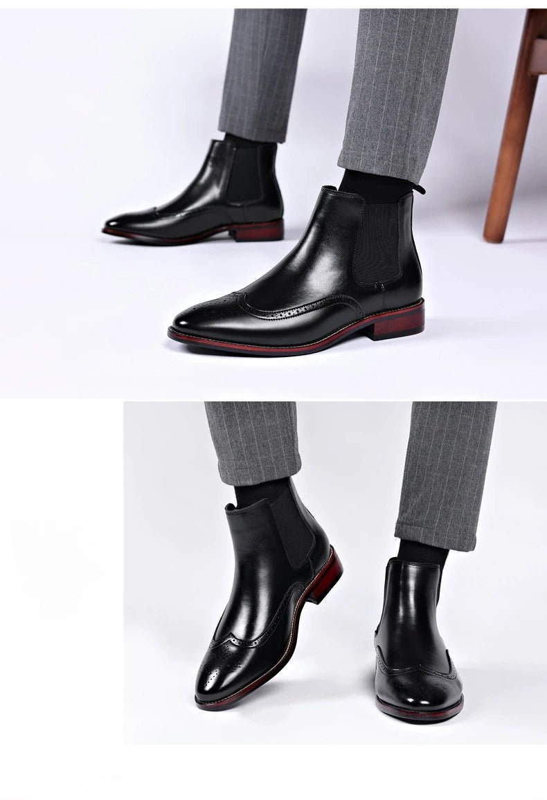 Men Fashion British Style Short Boots Casual Business Shoes - PratSN