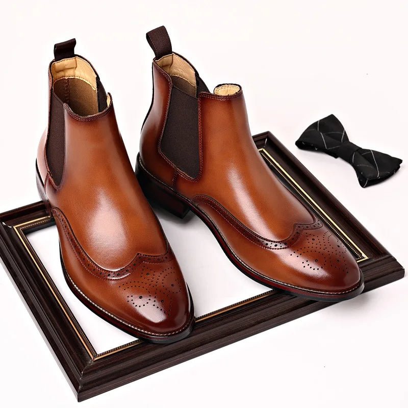 Men Fashion British Style Short Boots Casual Business Shoes - PratSN