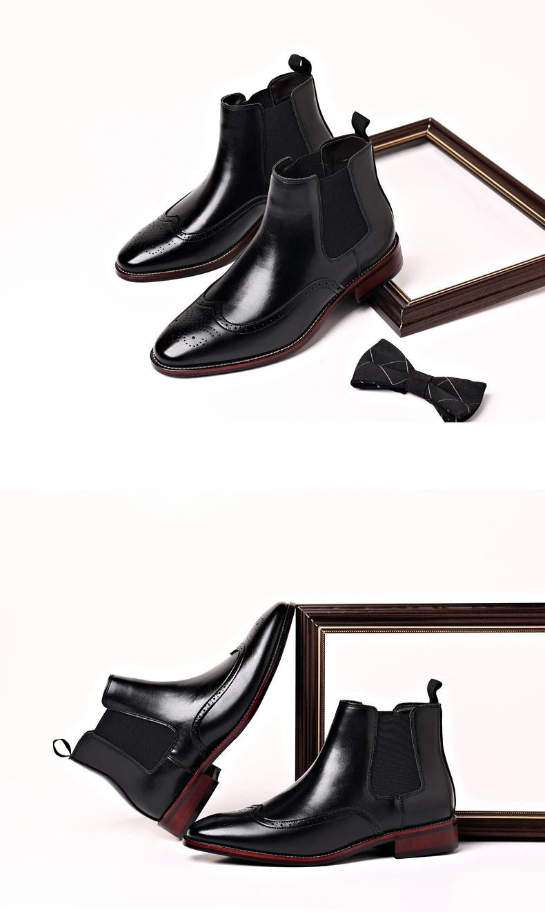 Men Fashion British Style Short Boots Casual Business Shoes - PratSN