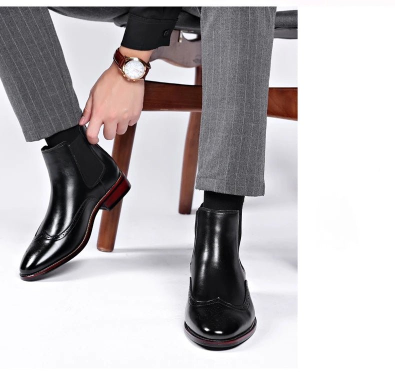 Men Fashion British Style Short Boots Casual Business Shoes - PratSN