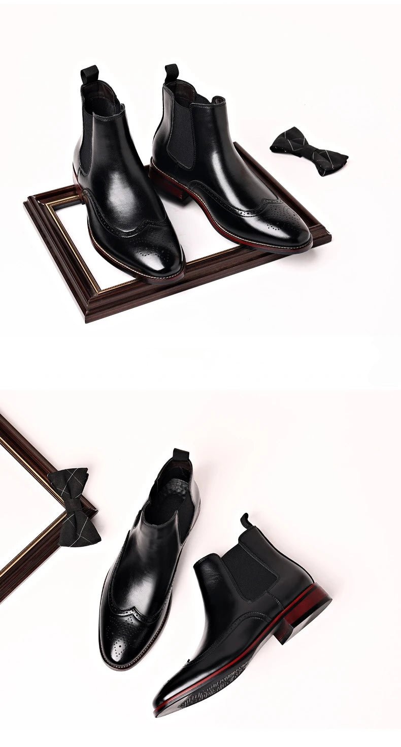 Men Fashion British Style Short Boots Casual Business Shoes - PratSN