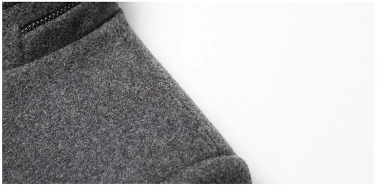 Men Fleece Woollen Blazers Jackets Cashmere Trench Coats Stand - up Collar Business Casual Suits Coats Male Winter Jackets Coats - PratSN