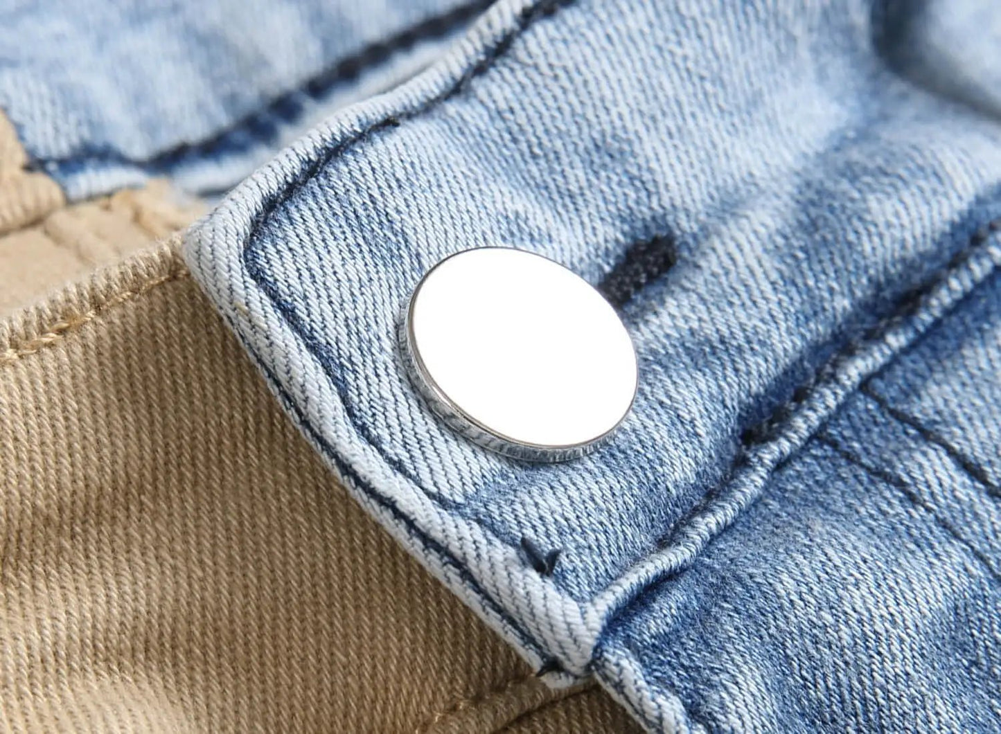 Men Jeans Long Pant Denim Pencil Pants Pockets Splice Zipper Slim Fit High Waist Regular Casual Straight Trousers Autumn Winter - PratSN