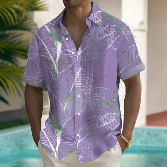 Men's 3D Printed Short - sleeved Shirt - PratSN