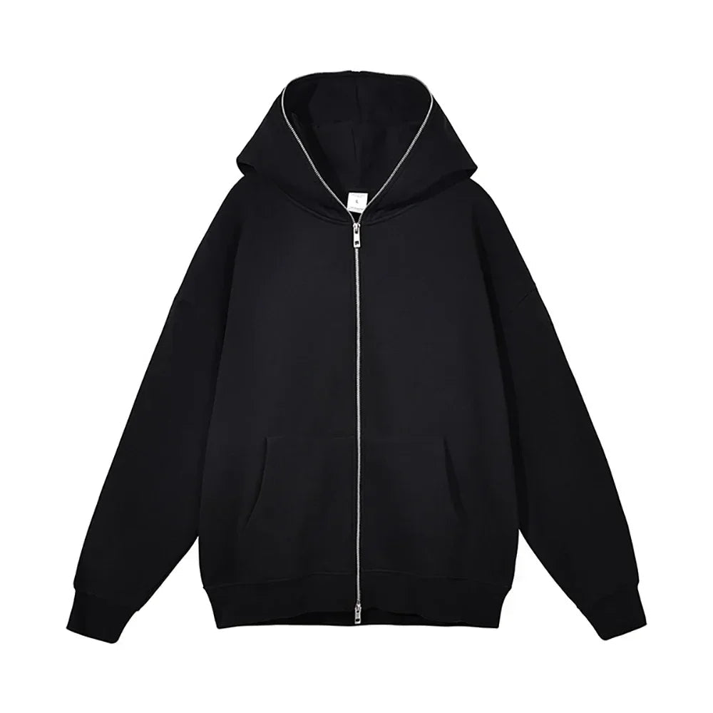 Men's and women's full zip hooded jackets, zip hoodies, casual cardigans, streetwear - PratSN