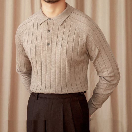 Men's Autumn And Winter British Slim - fitting Lapel Long Sleeve - PratSN