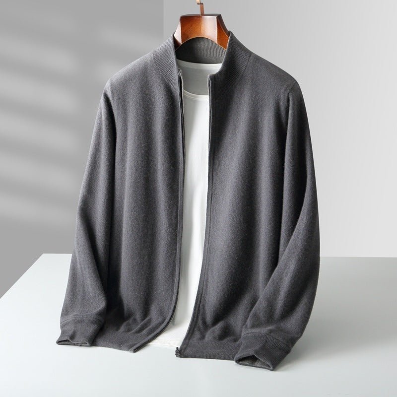 Men's Autumn And Winter Double - sided Thickened Zipper Wool Cardigan - PratSN