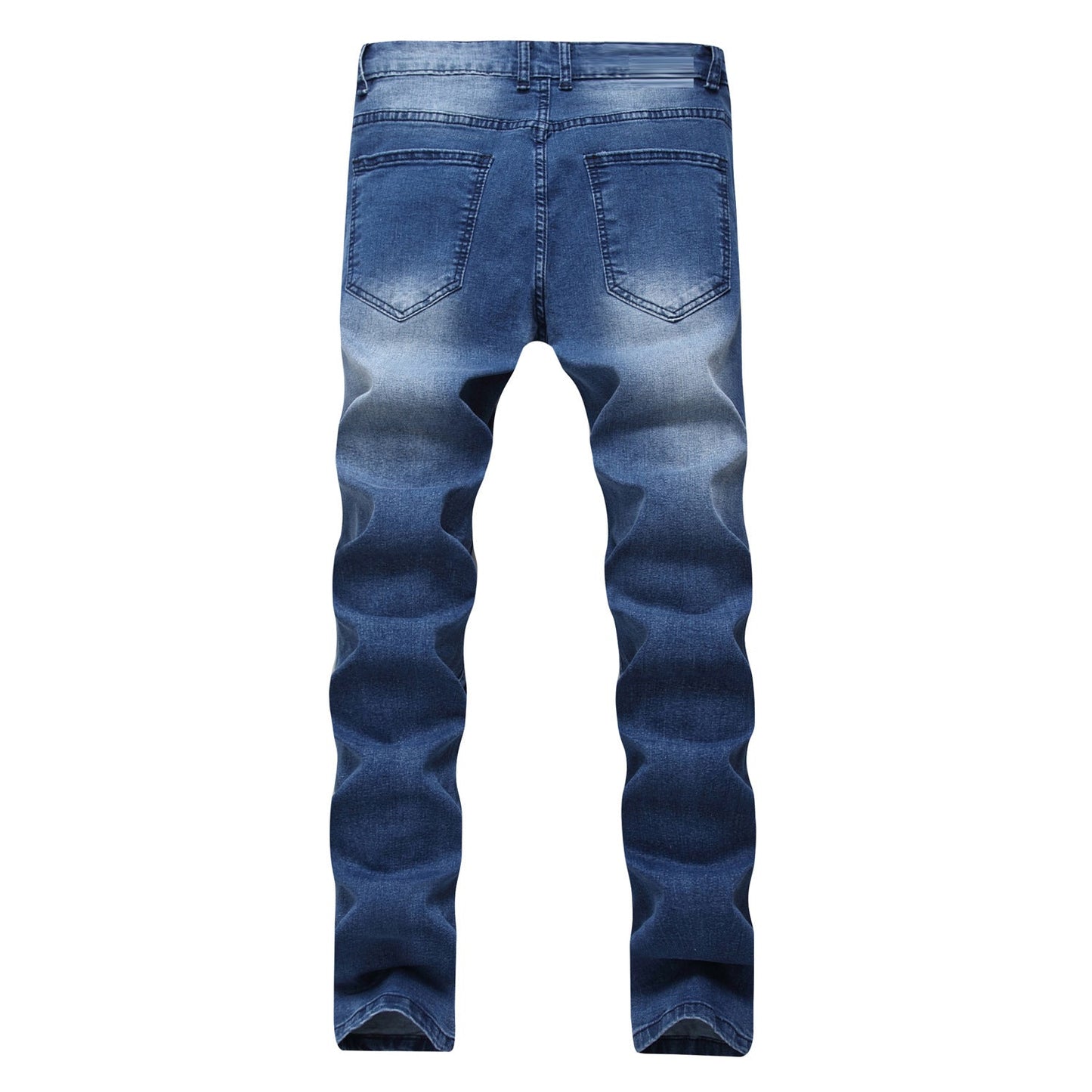 Men's Blue Elastic Men's Jeans Slim - fitting Straight - PratSN