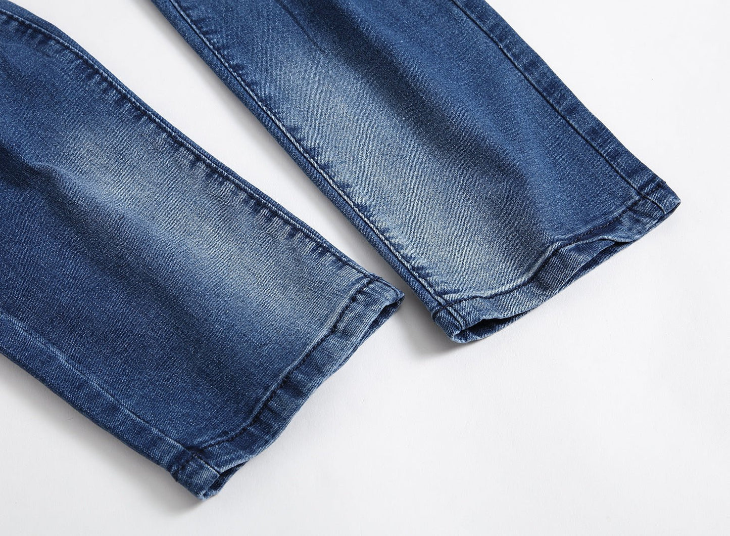 Men's Blue Elastic Men's Jeans Slim - fitting Straight - PratSN