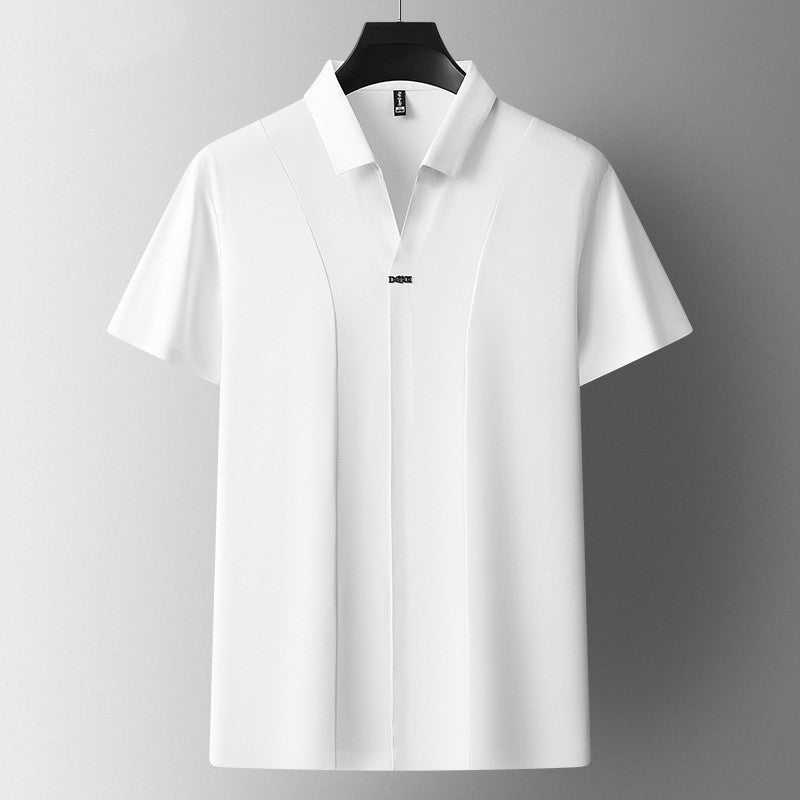 Men's Business Casual Solid Color Polo Shirt - PratSN