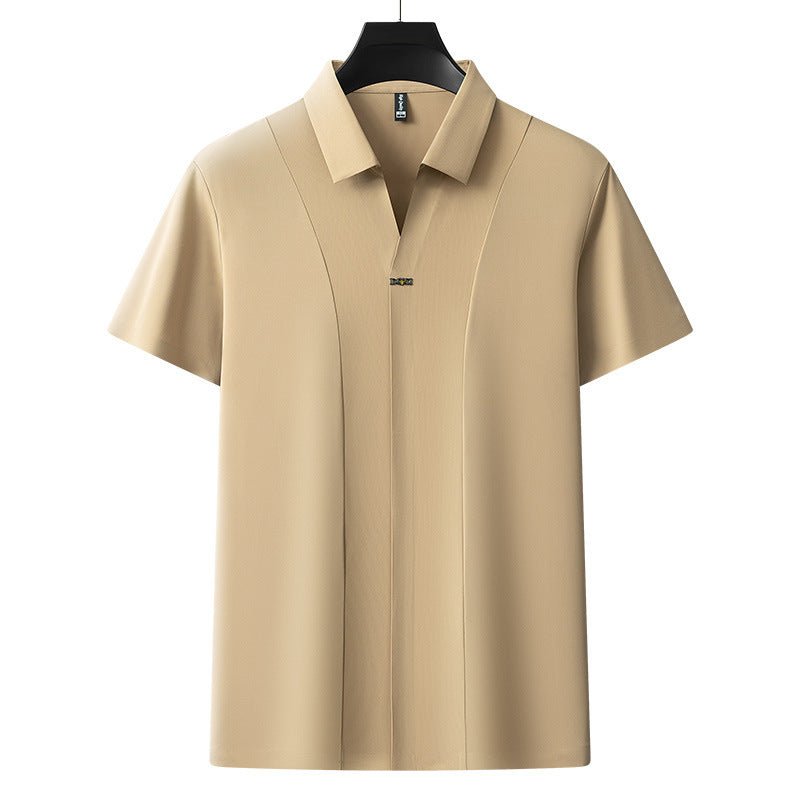 Men's Business Casual Solid Color Polo Shirt - PratSN