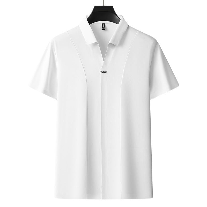 Men's Business Casual Solid Color Polo Shirt - PratSN