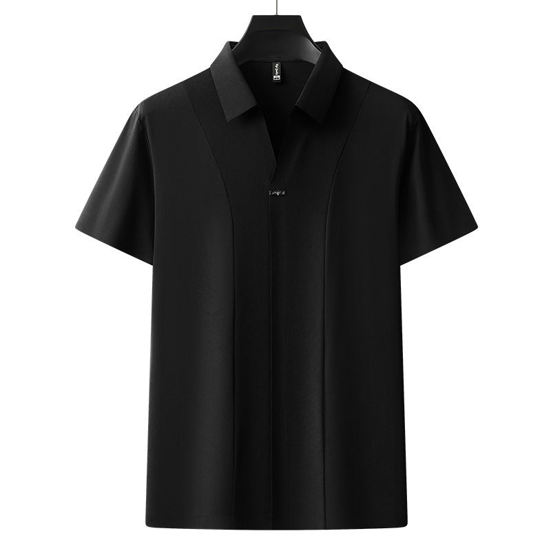 Men's Business Casual Solid Color Polo Shirt - PratSN