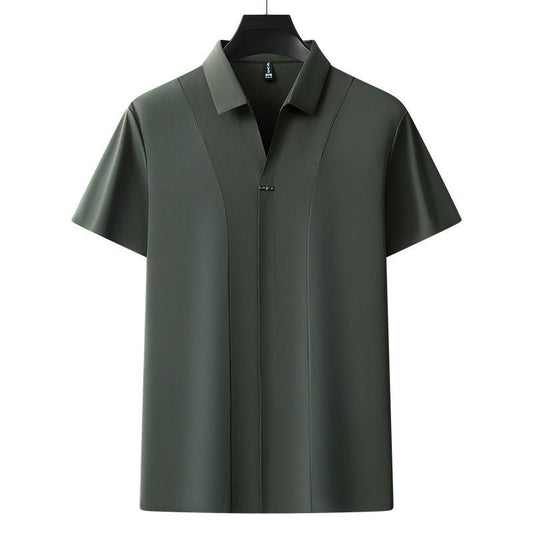 Men's Business Casual Solid Color Polo Shirt - PratSN