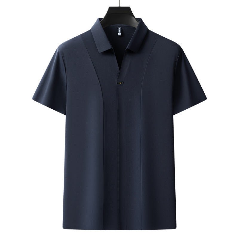Men's Business Casual Solid Color Polo Shirt - PratSN