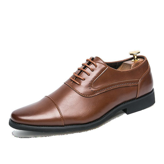 Men's Business Dress Retro Oxford Leather Shoes - PratSN