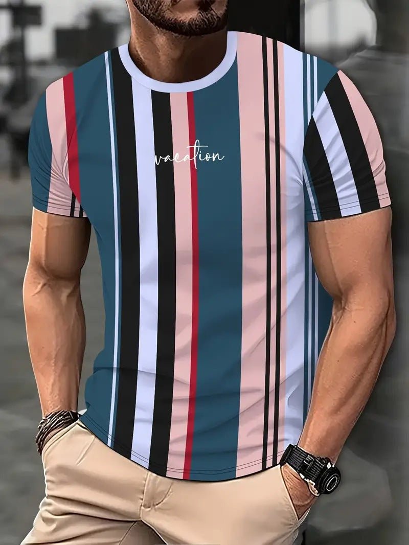 Men's Carnival Fashion Striped T-shirt - PratSN