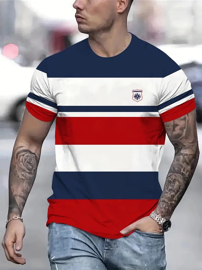 Men's Carnival Fashion Striped T-shirt - PratSN