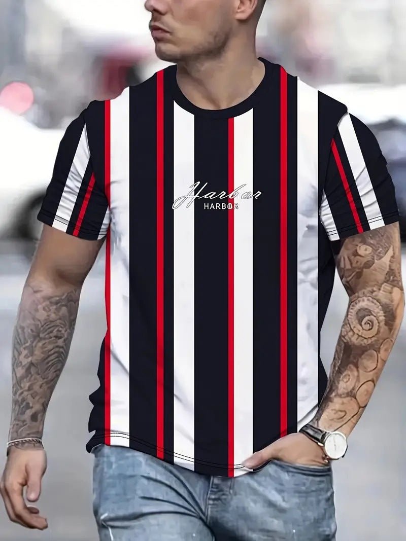Men's Carnival Fashion Striped T-shirt - PratSN