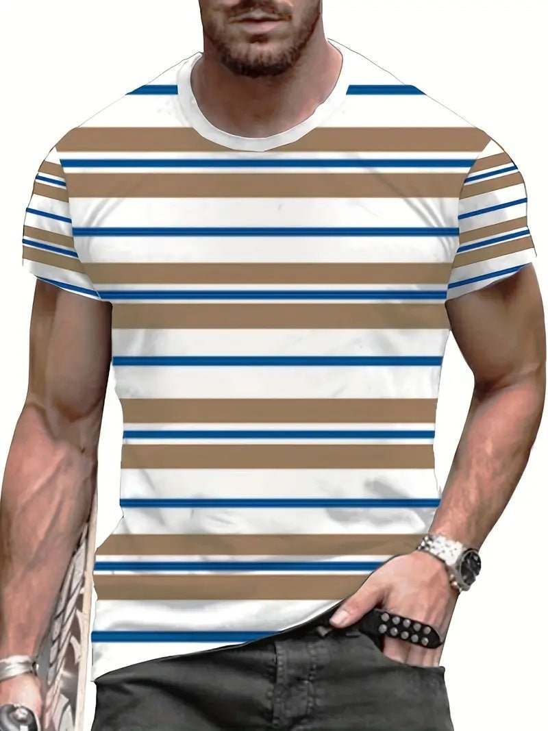 Men's Carnival Fashion Striped T-shirt - PratSN
