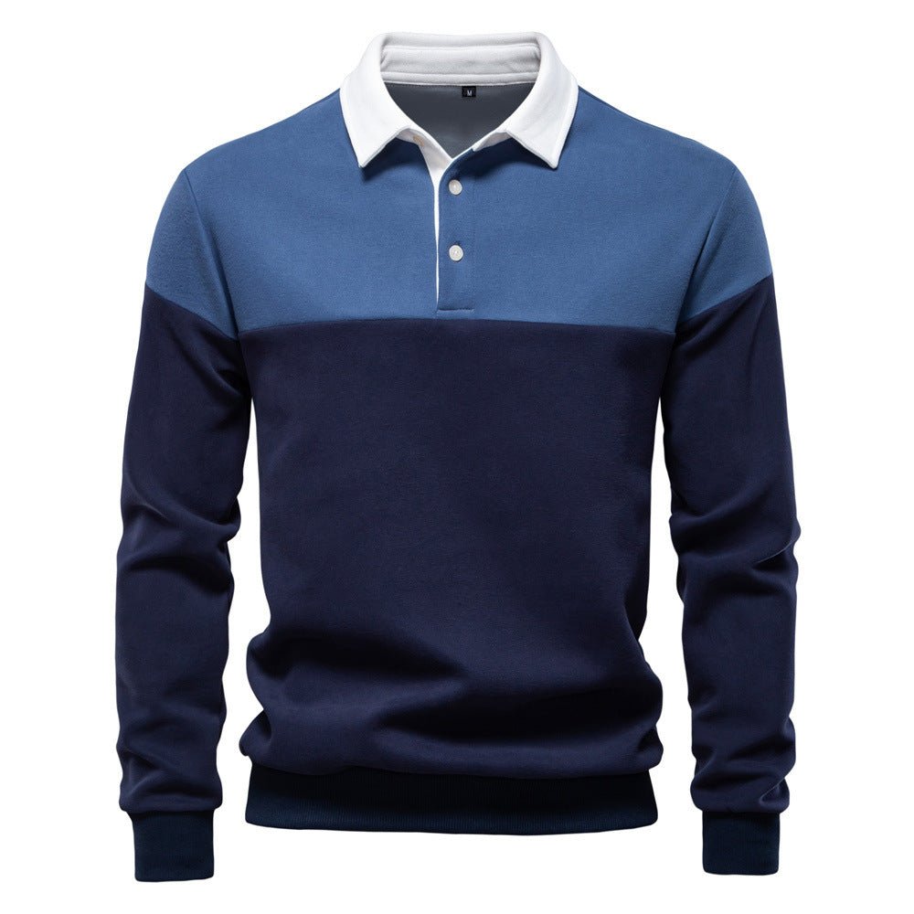 Men's Casual Long - sleeved Polo Collar Sweater - PratSN