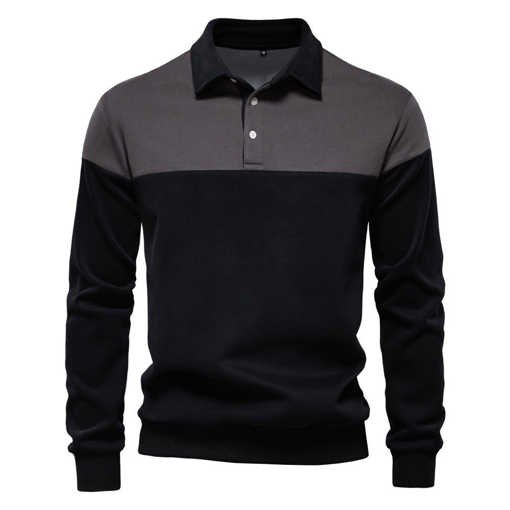 Men's Casual Long - sleeved Polo Collar Sweater - PratSN