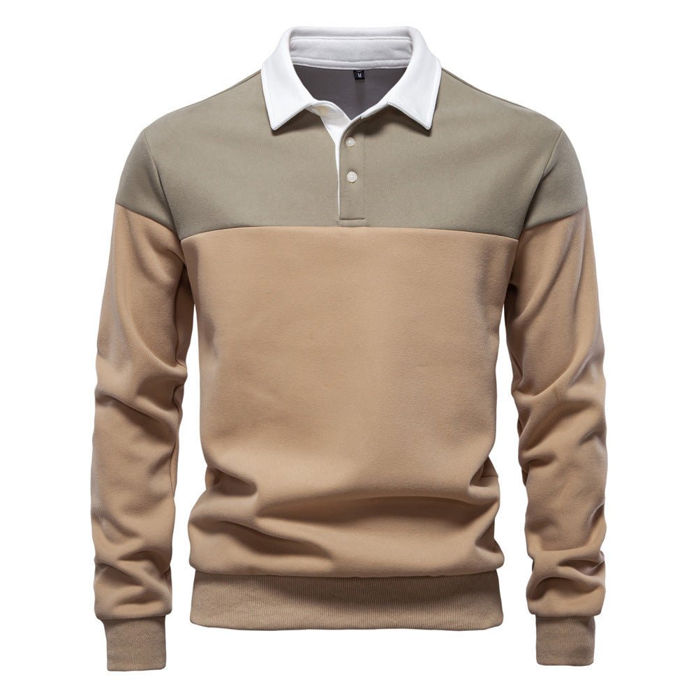 Men's Casual Long - sleeved Polo Collar Sweater - PratSN