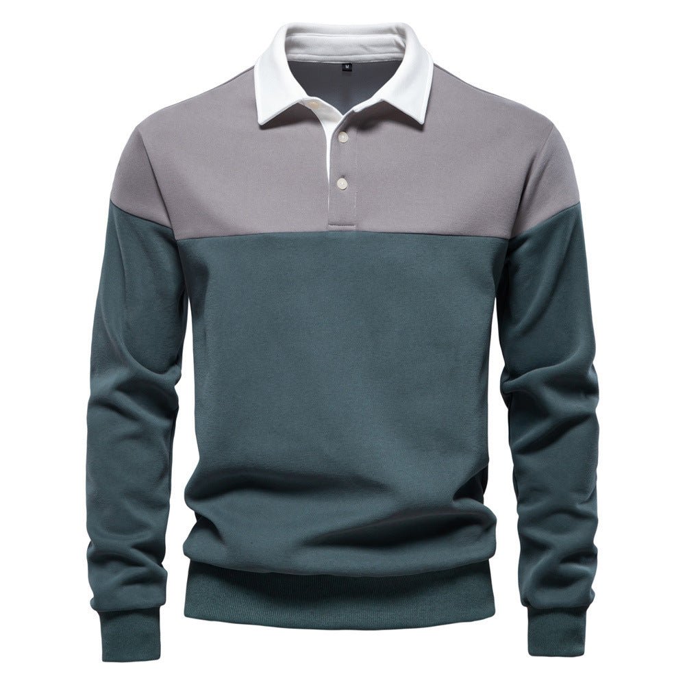 Men's Casual Long - sleeved Polo Collar Sweater - PratSN