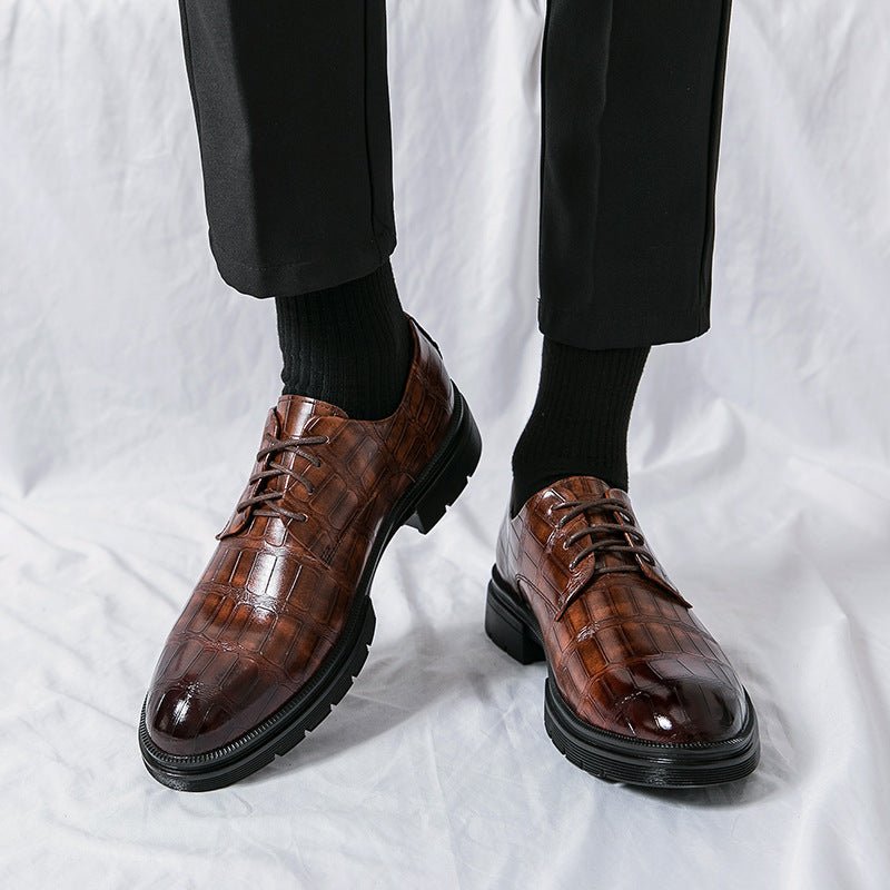 Men's Comfortable Breathable Tassel Slip - on Slip On Loafers Business Casual Leather Shoes - PratSN