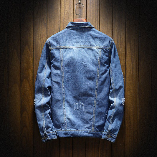 Men's Denim Jacket Youth Slim Jacket Plus Size Casual Jacket - PratSN