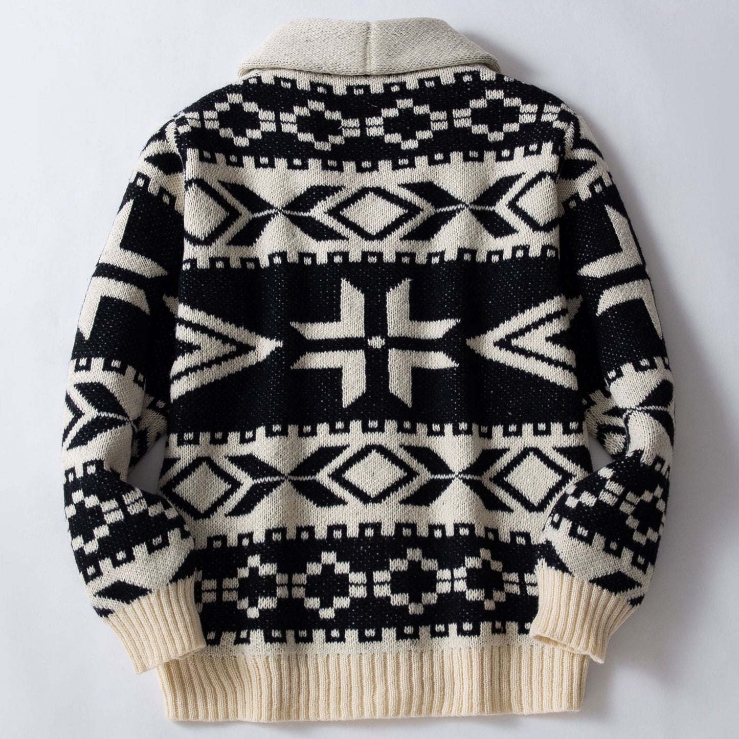Men's European And American Retro Heavy - duty Jacquard Sweater - PratSN