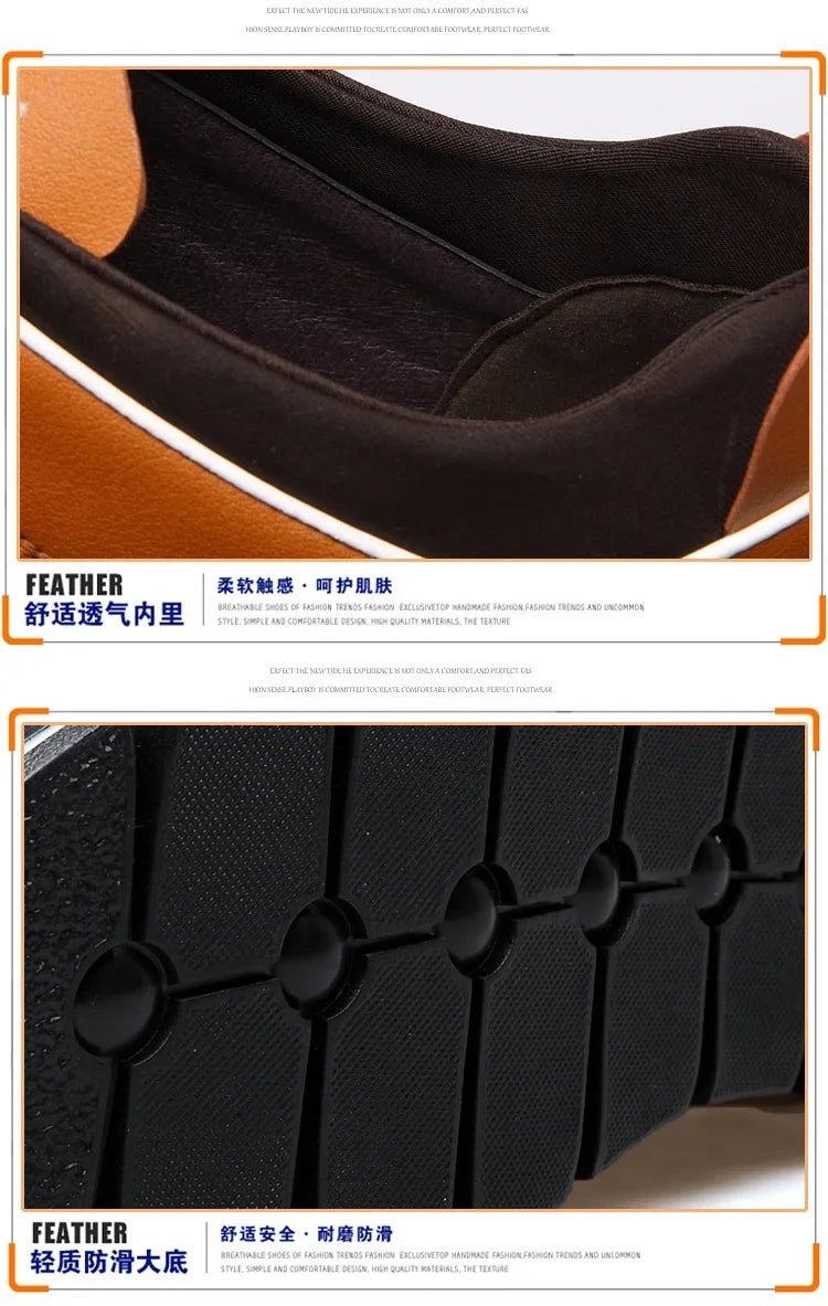 Men's Fashion Casual Shoes New British Style Gentlemen's Four Seasons Banquet Sports Shoes Wear Resistant Comfortable Flat Shoes - PratSN