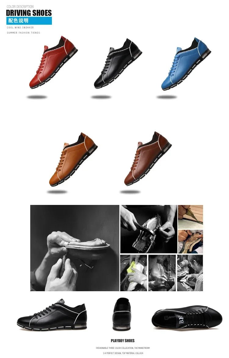 Men's Fashion Casual Shoes New British Style Gentlemen's Four Seasons Banquet Sports Shoes Wear Resistant Comfortable Flat Shoes - PratSN