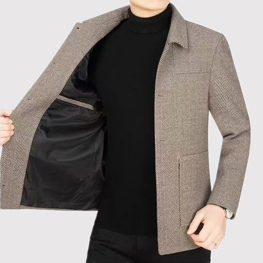 Men's Fashion Spring New Casual Lapel Jacket 2025 High Quality Handsome Business Top for Middle - aged Dad Suit - PratSN