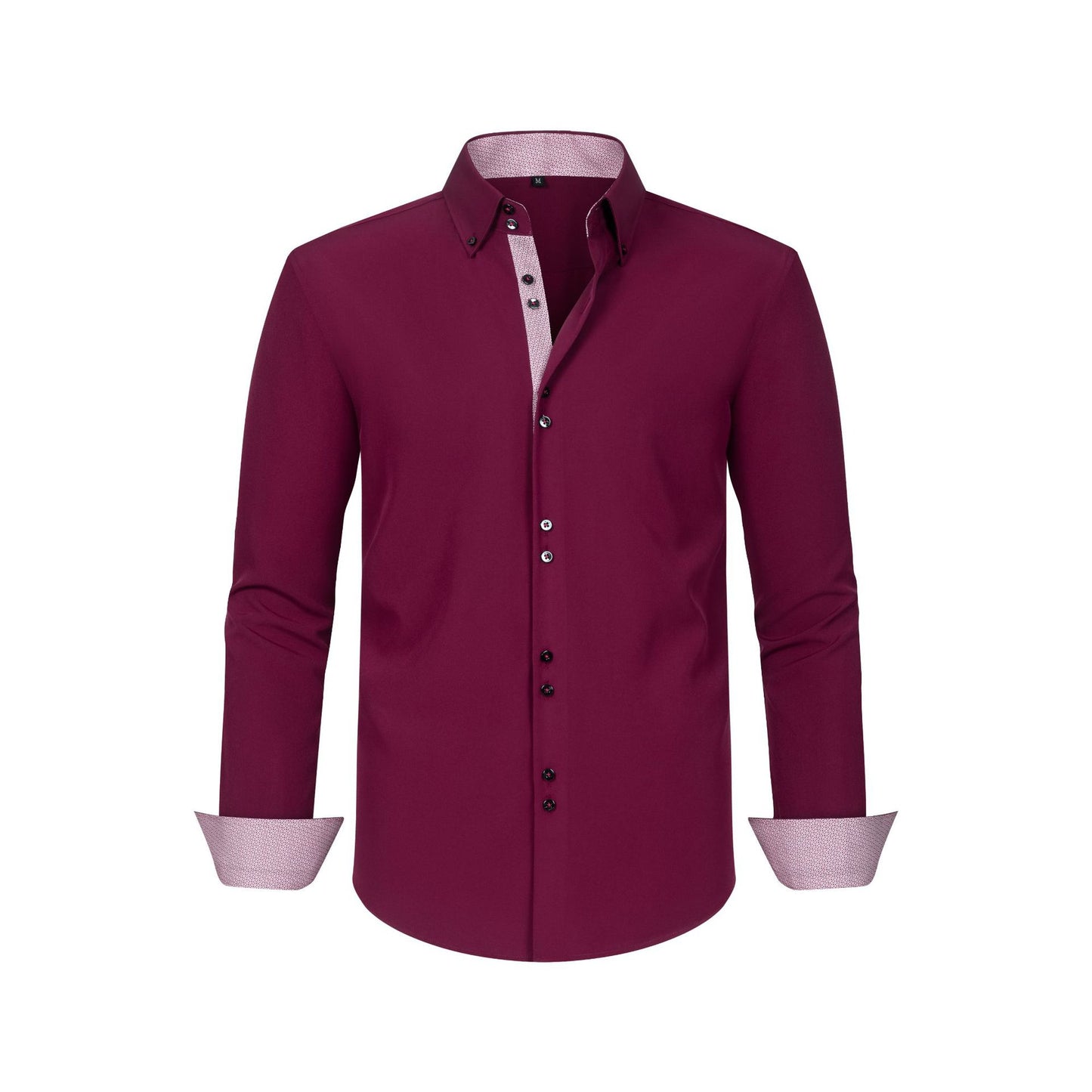 Mens Four - Way Stretch Polka - Dot Colorblock Shirt - PratSN