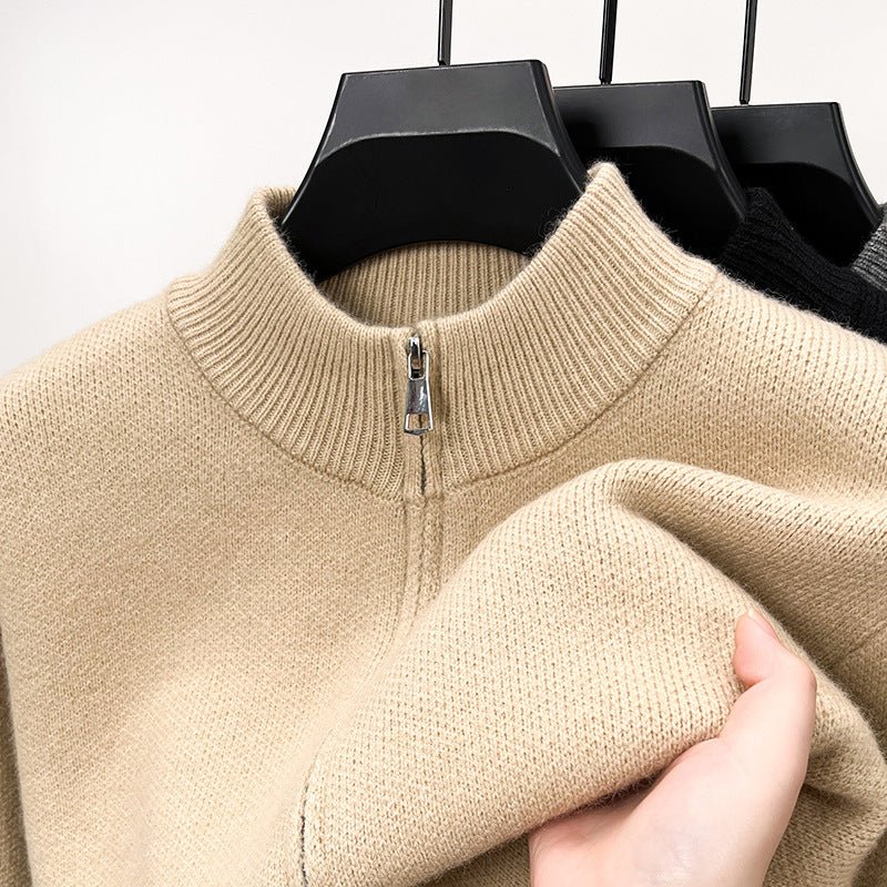 Men's High - end Stand Collar Knitted Zipper Cardigan - PratSN