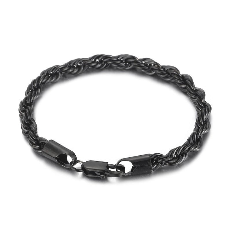Men's Japanese Buckle Hemp Flowers Chain Twisted String Chain Bracelet - PratSN