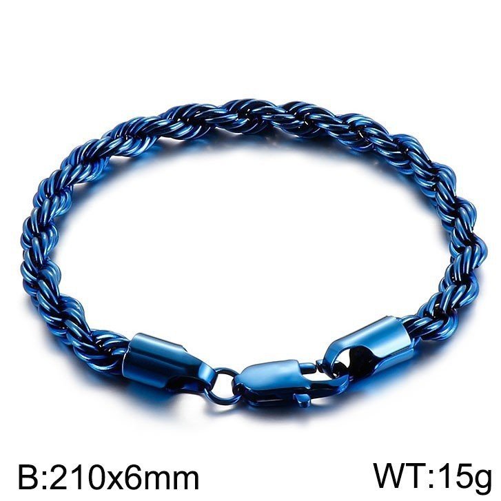 Men's Japanese Buckle Hemp Flowers Chain Twisted String Chain Bracelet - PratSN