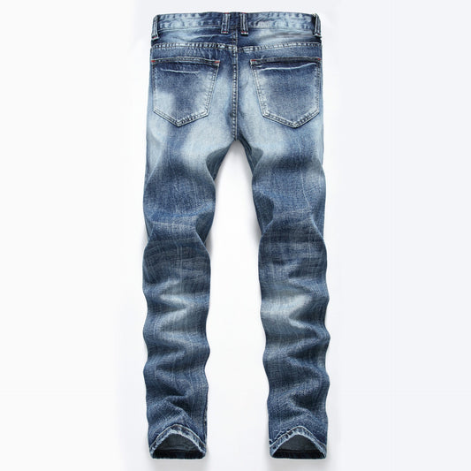 Men's Jeans Ripped Fashion Slim - fit Trendy Straight - PratSN