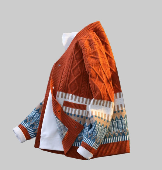 Men's Knitwear All - match Loose Warm Coat - PratSN