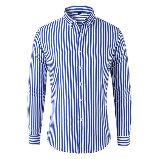 Men's Korean Style Striped Shirt Long Sleeve - PratSN