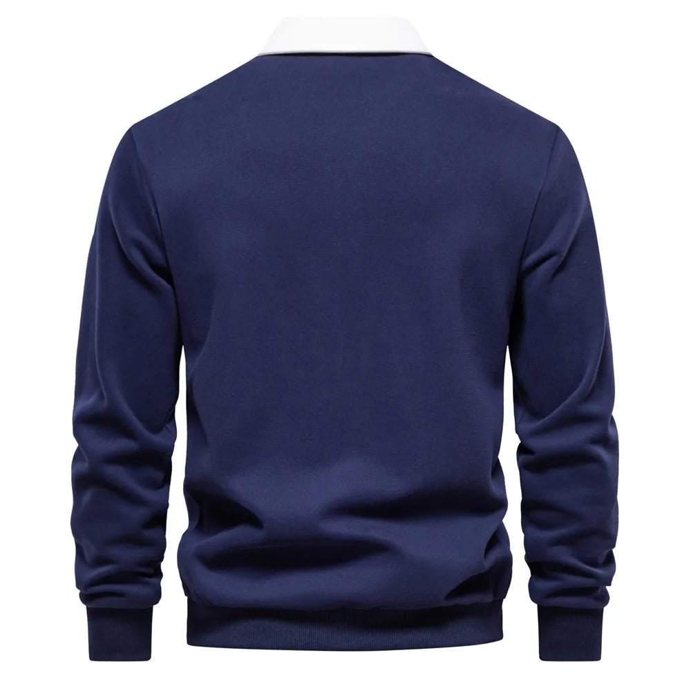 Men's Long sleeved Polo collar Shirt 2025 new autumn high quality casual versatile Polo Shirt - PratSN
