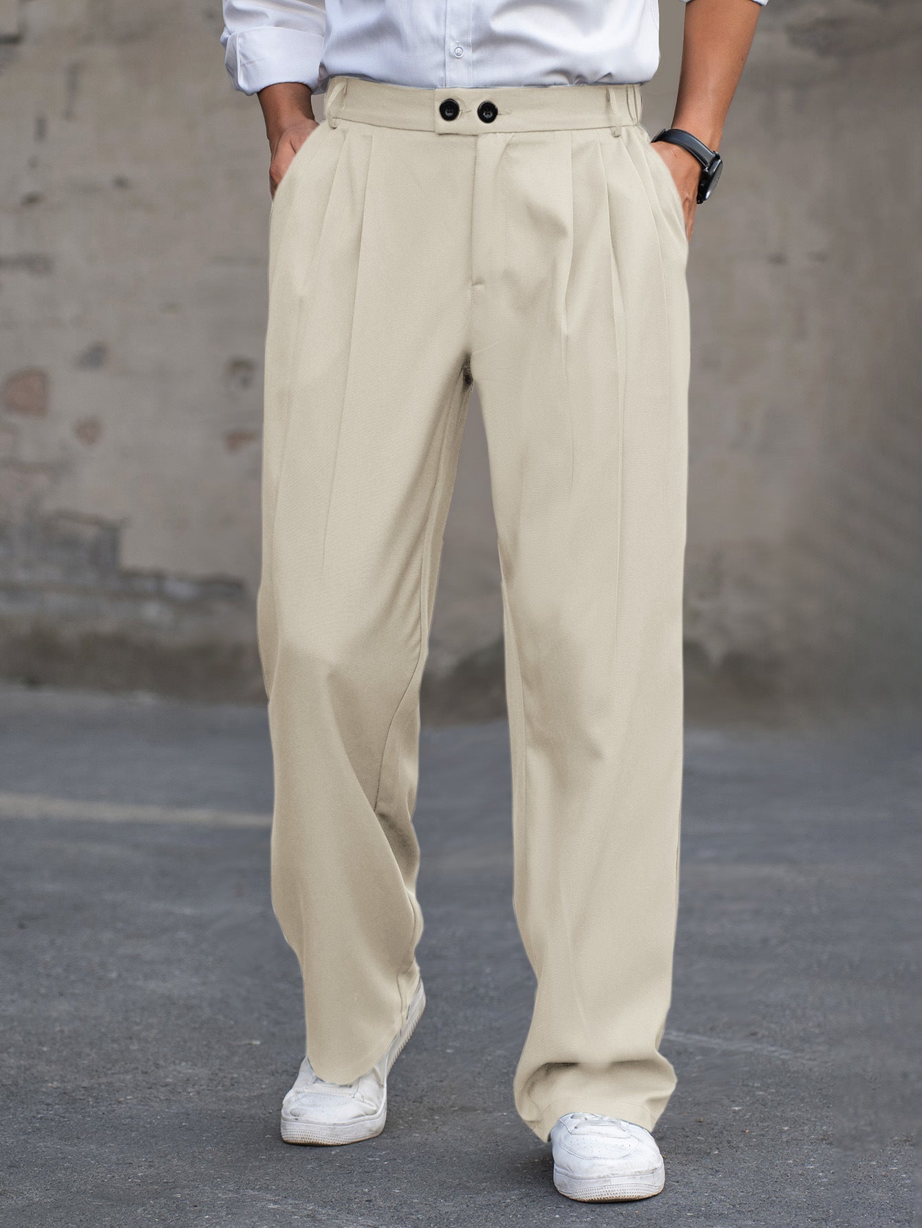 Men's Loose Drooping Casual Wide - leg Trousers Suit Pants Fashion - PratSN